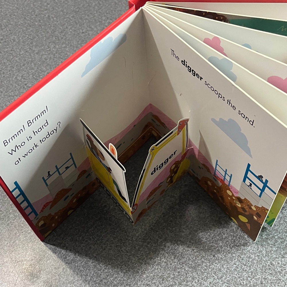 Let's Dig! Pop-Up Vehicles Book - Red - Picture 5 of 10